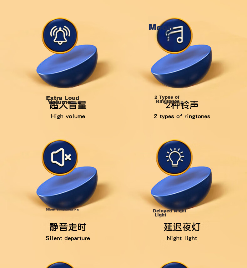 Zhongxiaobai Alarm Clock Smart Student-Specific Wake-Up Device 2026 New Model Astronaut Music Alarm for Boys And Girls One-Key Sleepiness Night Light Desktop Bedside Clock Essential Gift 2