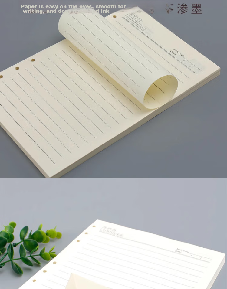Xutong A5 Loose-Leaf Refill Paper for 6-Hole Notebook, 80 Sheets/160 Pages, Blank Thickened Refill Inner Pages for Notebooks, Meeting Notes Journal 4