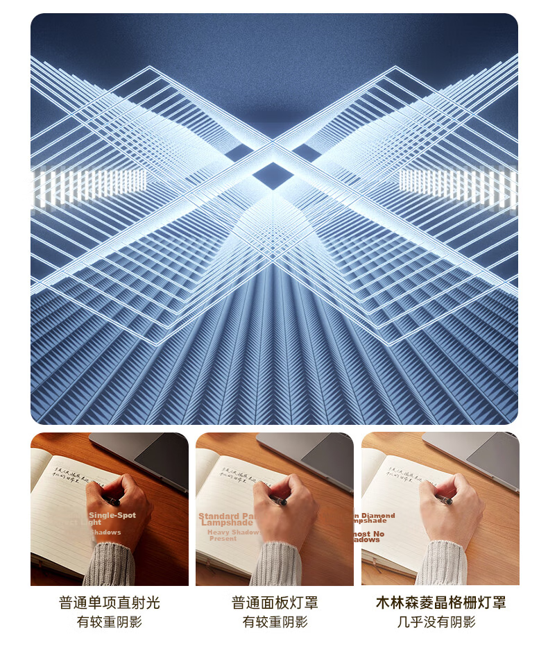 MULINSEN Eye Protection Desk Lamp Large Road Lamp Study Lamp Children's Student Home Smart Lamp T-PRO Small Long Strip 13