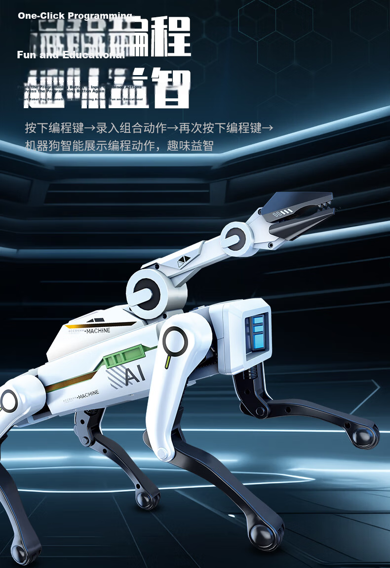 Julai Smart AI Calling Robot Dog Early Education Toy Remote Control Car Programming Stunt Gift for Boys and Girls Birthday New Year 12