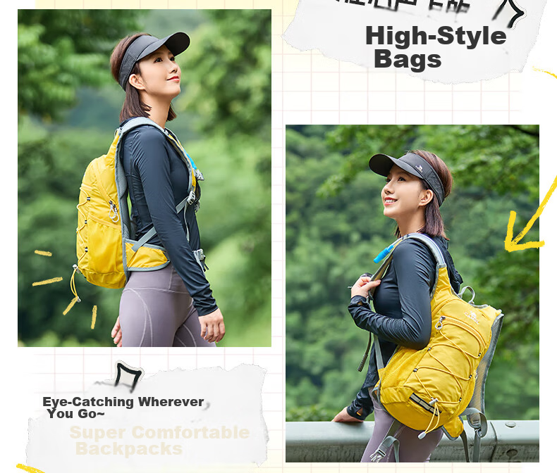 CAMEL Bee Outdoor Cycling Hiking Mountaineering Lightweight Travel Backpack Sports Double Shoulder Bag 4633 9