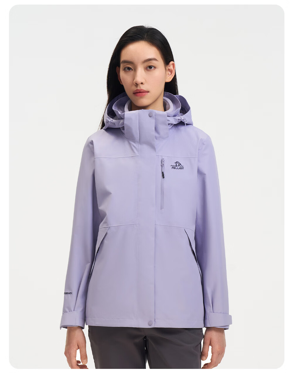 Pelliot Zhao Lusi Same Style Shan Ye Classic 2.0 Three-In Jacket, Autumn And Winter Women's Waterproof Coat, 12340106, White, Size L 29