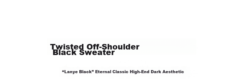 Yixiang Liying Black Off-Shoulder Knit Top Women New Short Sleeve Square Neck Blouse Lanye Black 160/84A/M 4