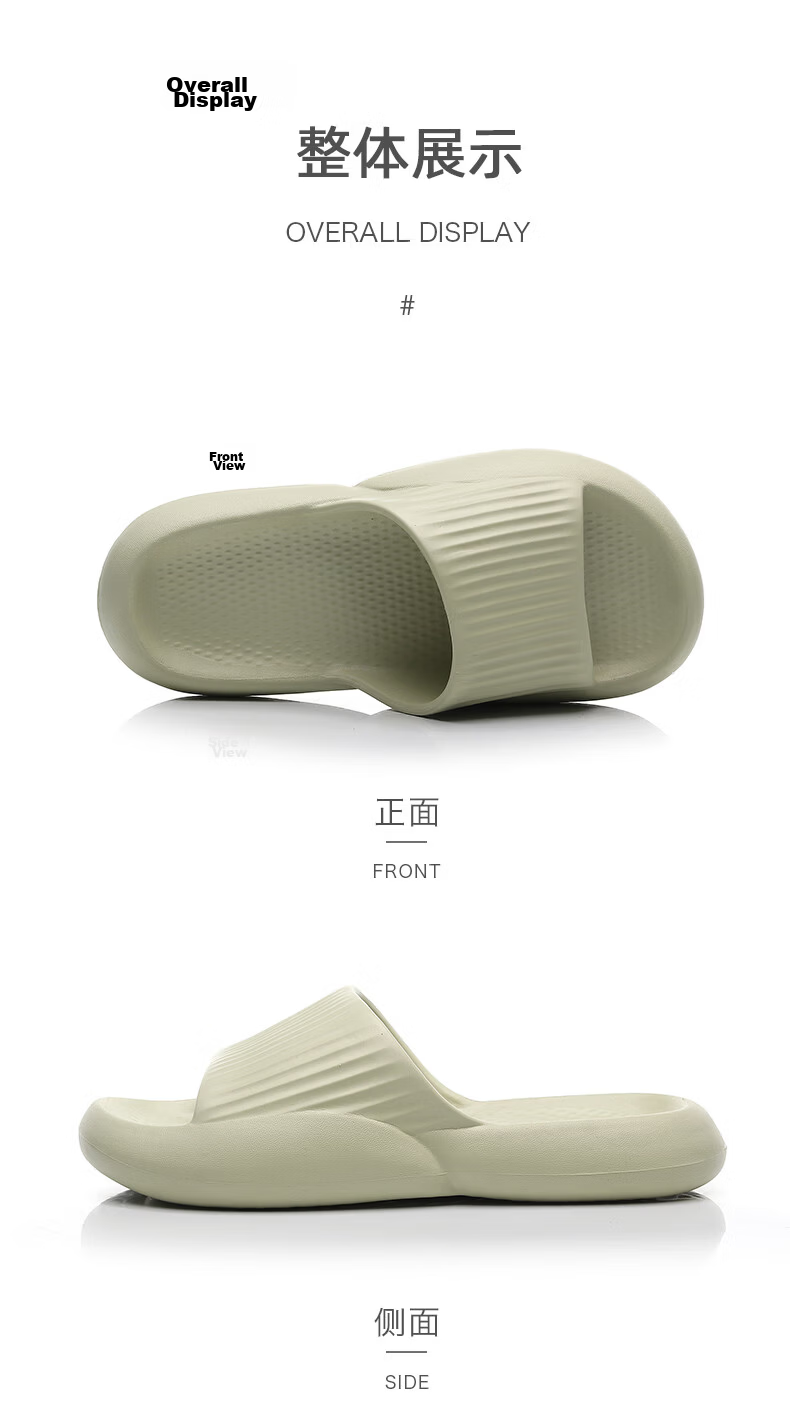 GUOLUOFEI Thick-Soled Slip-On Sandals for Men, Summer Bathroom Shower Non-Slip Couple Indoor Slippers for Me 11