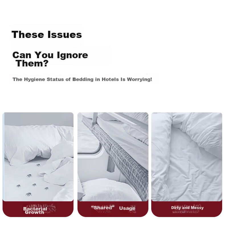 Wuyinliangpin Disposable Bedding Set, Four-Piece Or Three-Piece, Travel Bedding Set Including Sheet, Duvet Cover, Pillowcases, Thickened for Hotel And Train Sleeper Berths 2