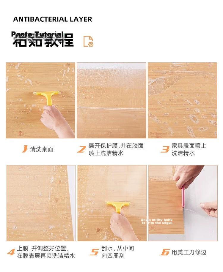 Washi Kitchen Countertop Protective Film Marble Quartz Countertop Protective Crystal Film 60cm x 10m 20