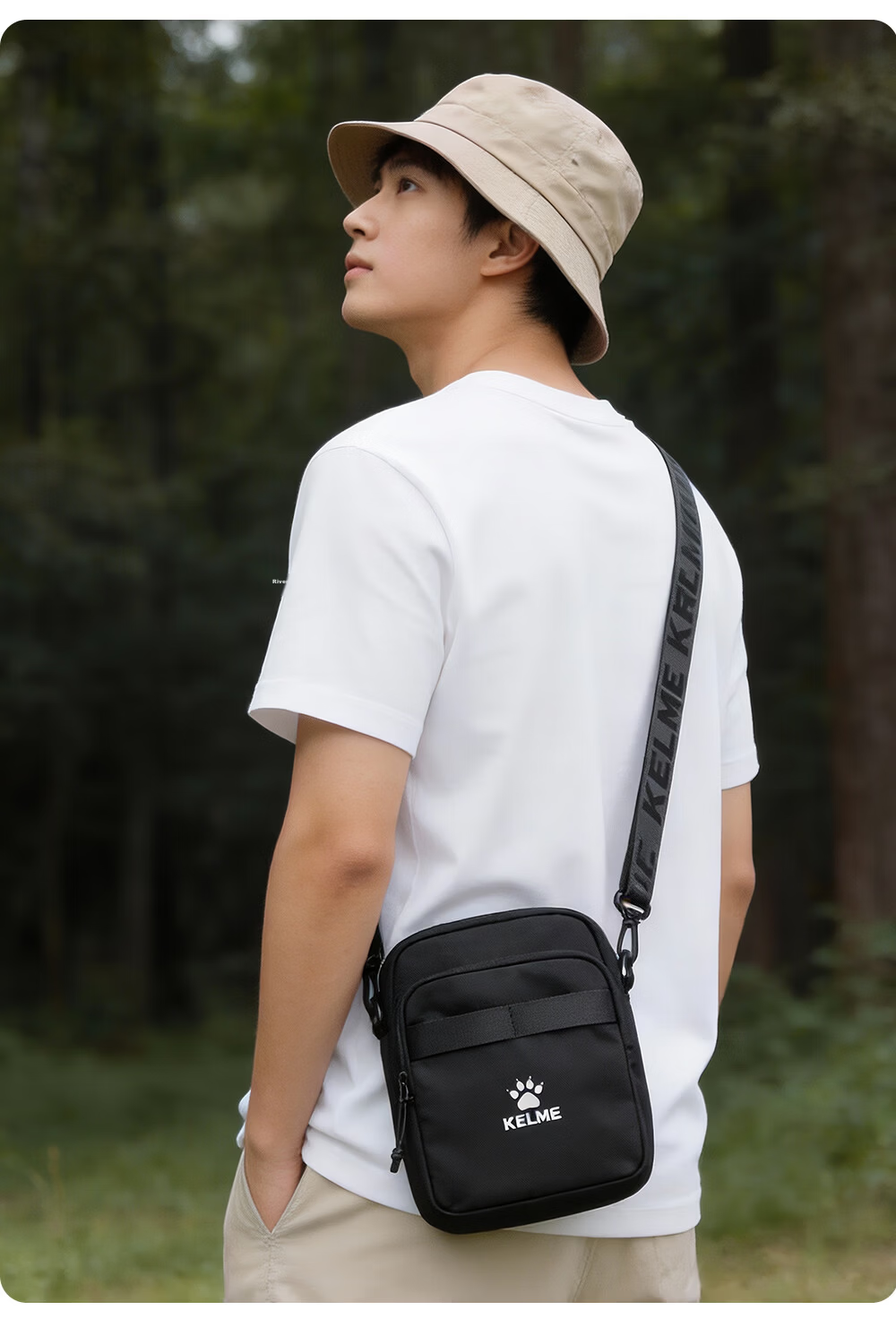 KELME Men's Single Shoulder Bag Women's Crossbody Commuter Cycling Outdoor Casual Multifunctional Travel Work Office Bag 2