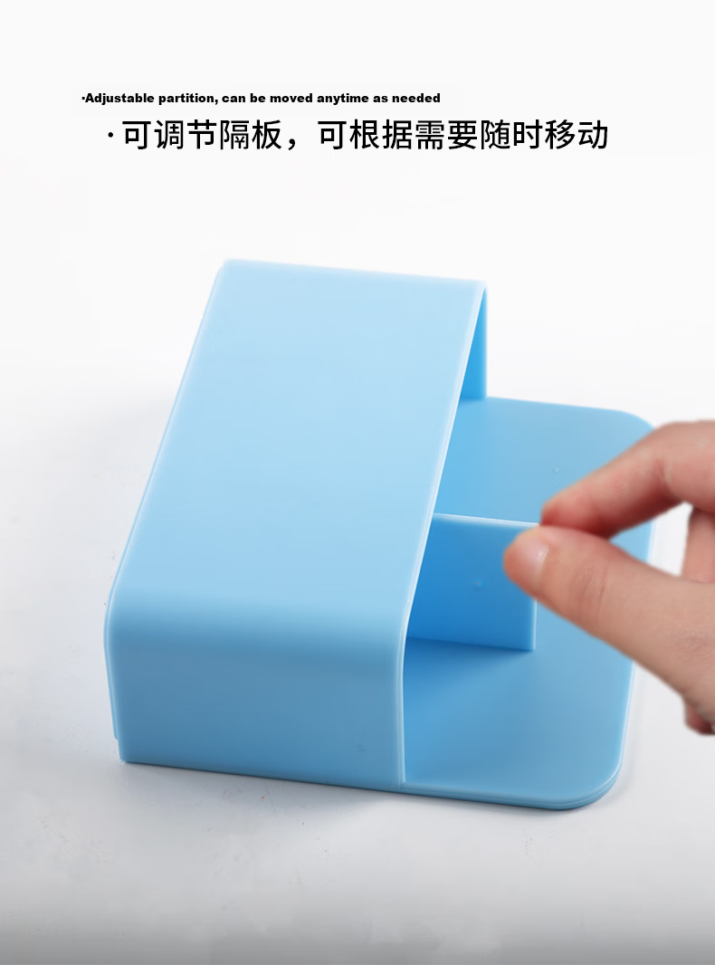 Deyin Magnetic Pen Holder Whiteboard Pen Holder 1109 Blackboard Box Magnetic Multifunctional Storage Box Pen Case Blue 1 Piece 3C Digital Low Price 7