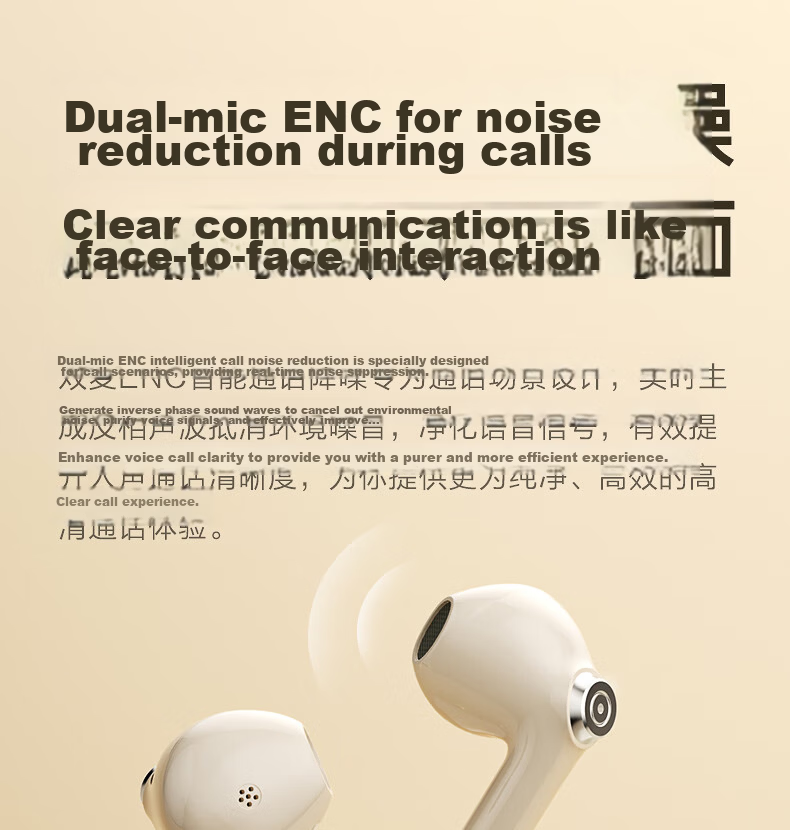 IKF Find Lite New Version True Wireless Bluetooth Earbuds Semi-In-Ear Bluetooth 6.0 High-Quality Music Gaming Low Latency Sports Fitness Compatible with Apple Huawei Classic White 13