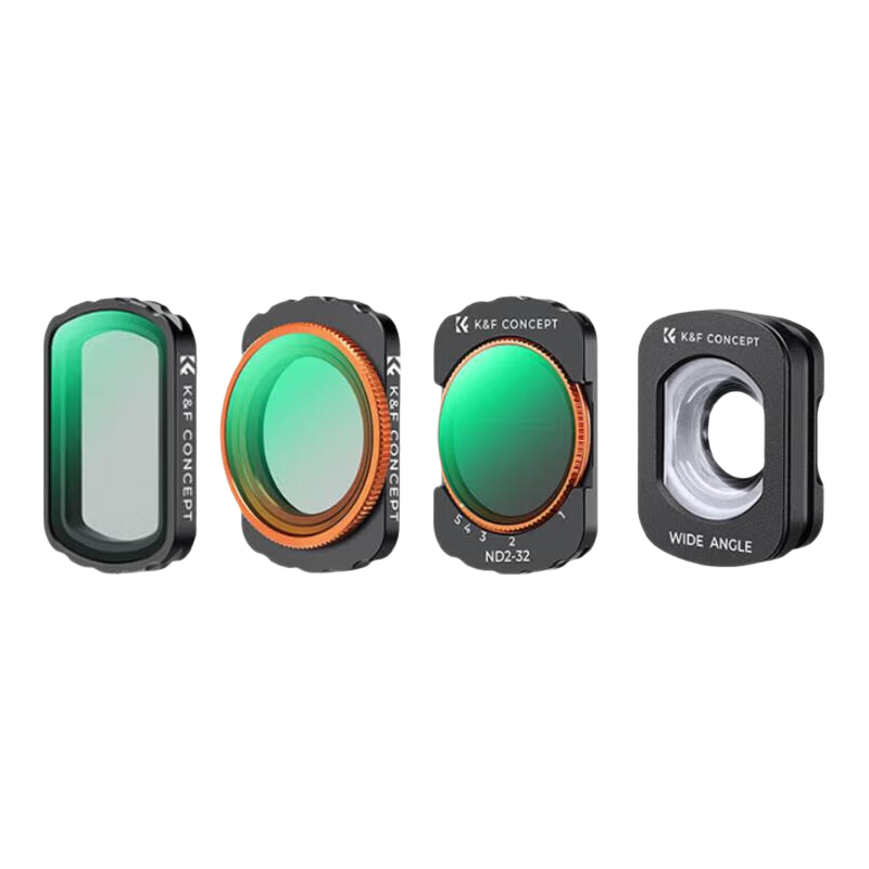 Zhuoer 4-Piece Set, DJI Pocket 4/3 Filter Kit, Action Camera Filters for Pocket Camera, DJI Accessories, Magnetic Quick-Release Filters