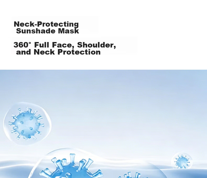 ZIY Seamless Face Shield and Shawl Breathable Summer Women's Shoulder and Neck Ice Silk Sun Protection Mask UV Protection Full Face Cover 3