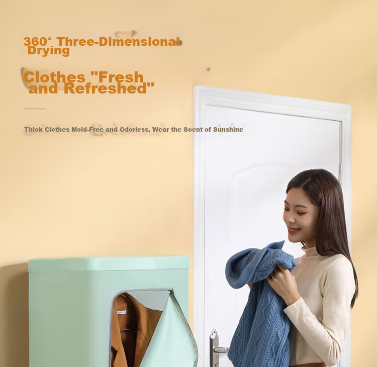 Donlim Folding Clothes Dryer DL-1216 Home Foldable Small Portable Dryer Mint 11
