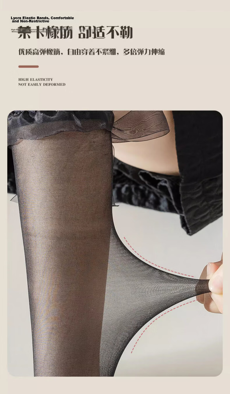 Langsha Women's Ultra-Thin Lace Bow Tie Black Lace Mid-Calf Socks Japanese JK Style Sexy Girl Leg Socks Spring Summer 9