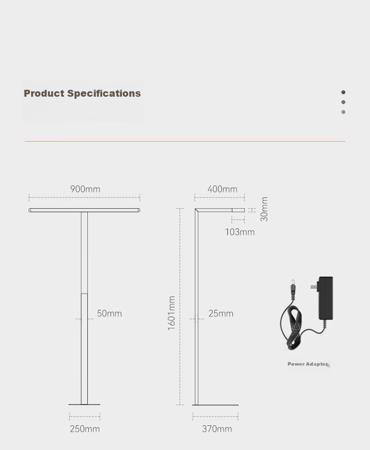 Haishibao Vertical Eye Protection Street Lamp Red Light Full Spectrum Floor Lamp Small Street Lamp Desk Lamp Children's Study Lamp D1-70W 33