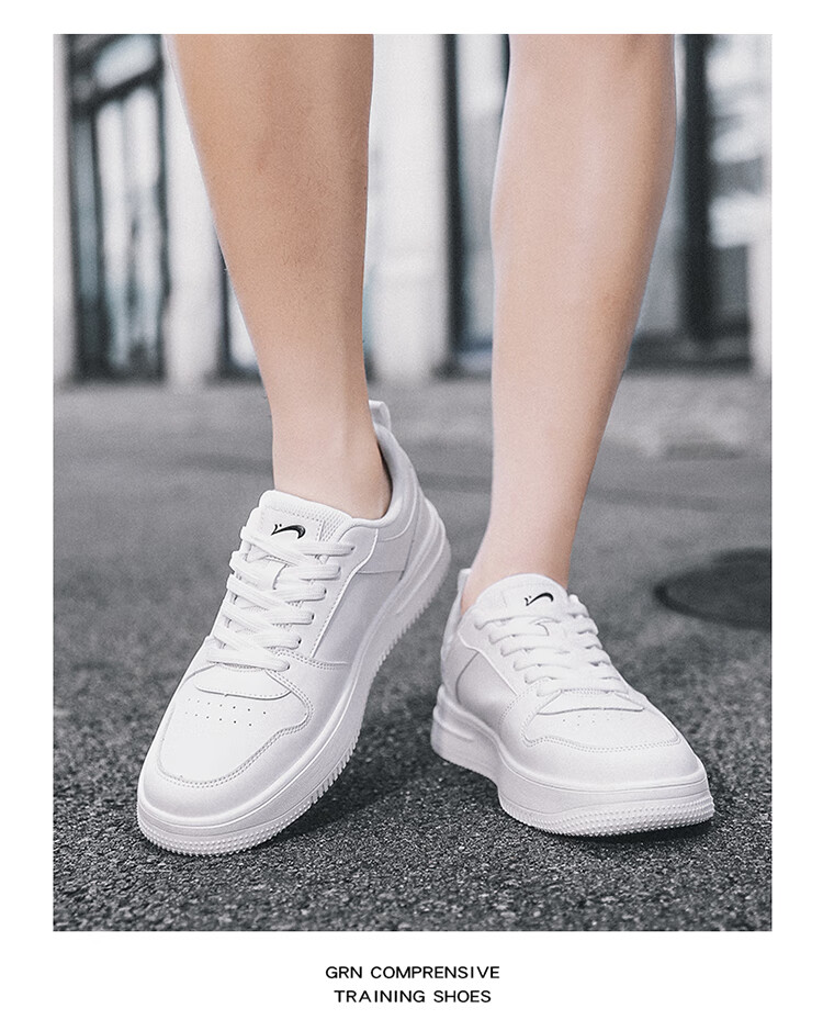 Guirenniao Men's Casual Sneakers New Couple's Thick-Soled Sports Shoes White/Red Size 41 35