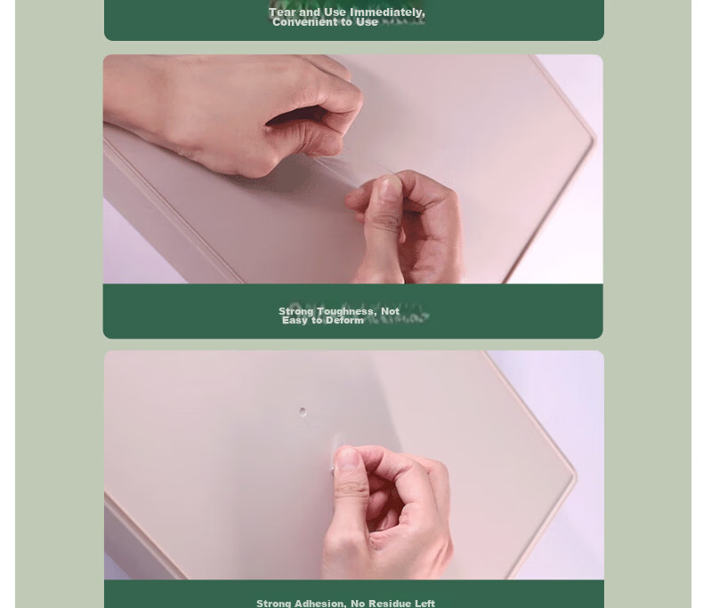 NUSIGN Nano Double-Sided Strong Adhesive High Viscosity Nano Tape Transparent PET Easy Tear 60pcs NS102 for Posters, Wall, Dorm, Home, Car 4