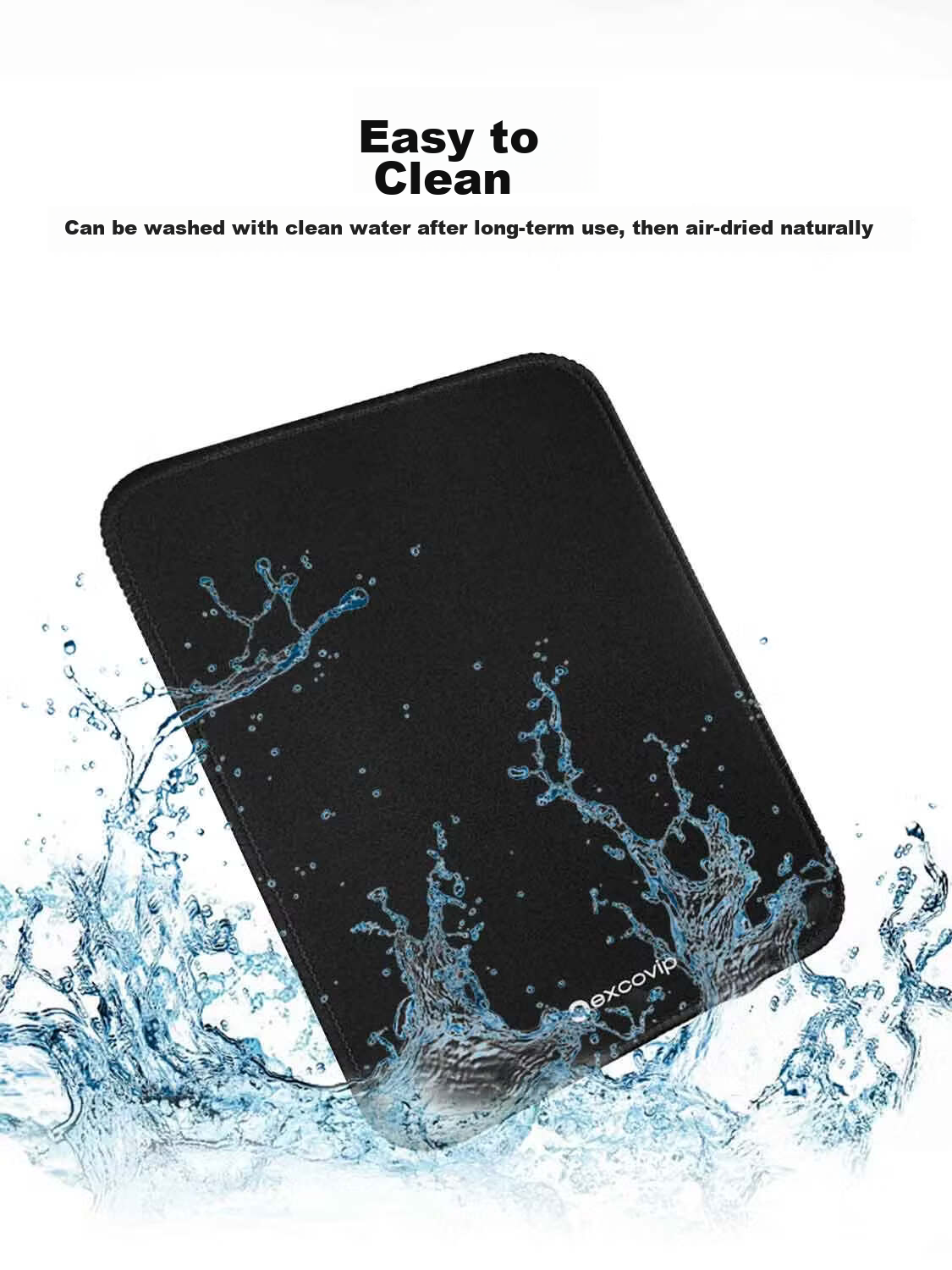 EXCO Light Green Small Square Mouse Pad Edge-Lined Computer Office Portable Desk Mat Gaming Mouse Pad Keyboard Game Cute Small Desk Mat Washable 0595 5