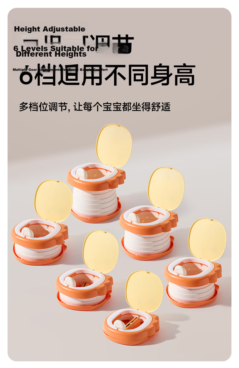 Rushan Children's Foldable Portable Toilet for Boys and Girls, Travel Car Urinal Pot, Small Potty Seat 2
