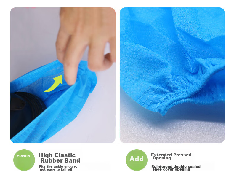 Mulang Thickened Non-Woven Disposable Shoe Covers Wear-Resistant Dustproof Breathable Indoor Factory Laboratory Foot Covers Gray 100pcs One Size Extra Thick 9