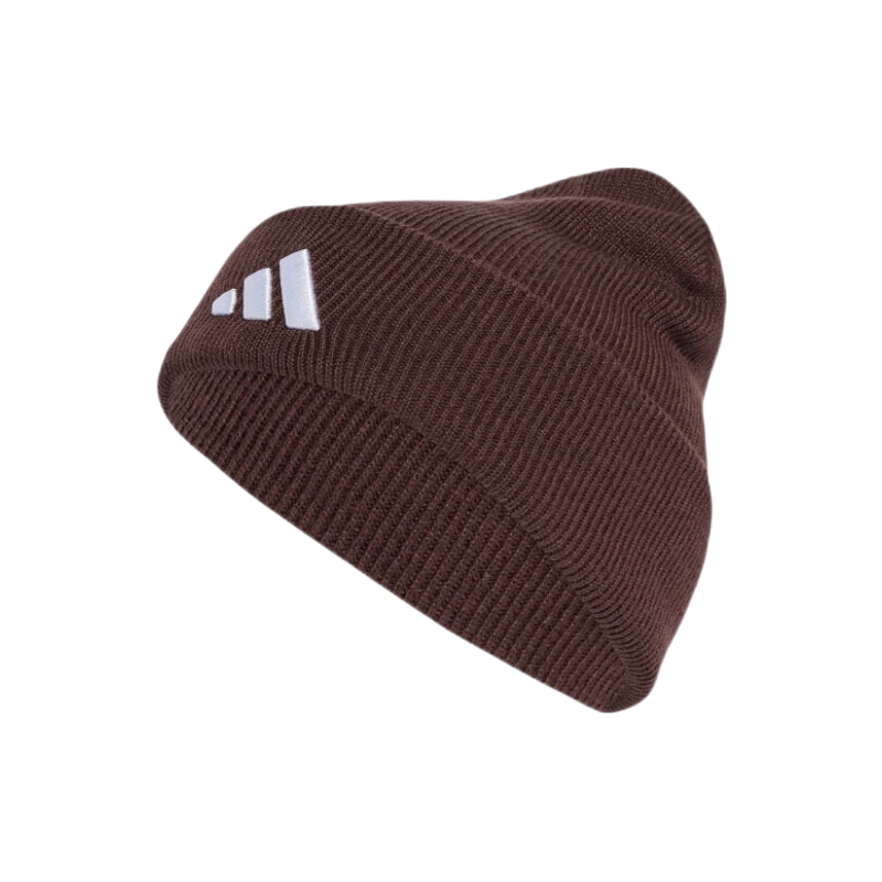Adidas Men's And Women's Training Series, NEW LOG BEA CUF Knitted Hat, KB2473, Dark Brown, OSFW