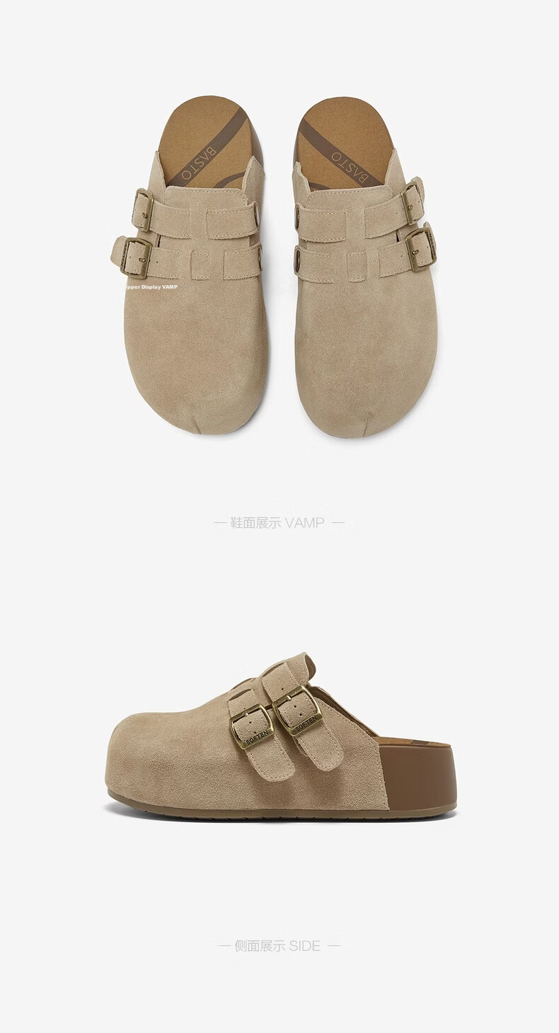 BASTO 26 Summer Birkenshoe Vintage Outdoor Casual Women's Sandals U2626BH6 Apricot Size 37 13