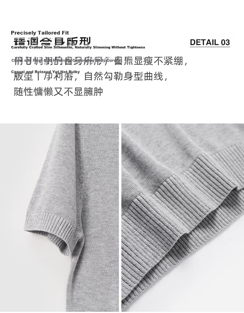YANYEE Premium Gray Short Sleeve Knit Top for Women 2025 Summer Slim Fit Lightweight Commuter Blouse Gray 2XL 6