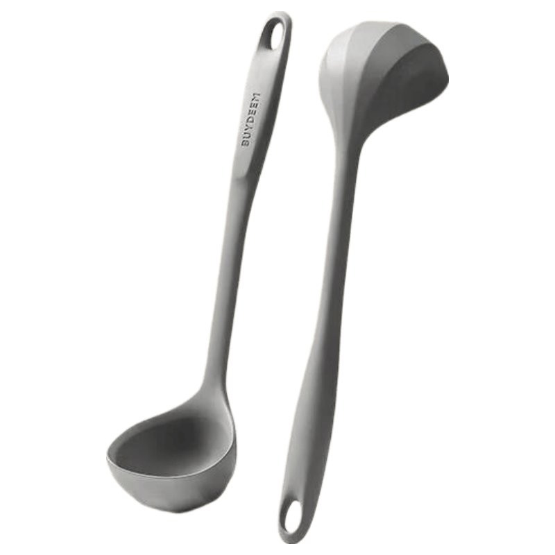 Buydeem Silicone Spatula for Home Cooking, Non-Stick Pan Special Soup Ladle CPA13 Silicone Soup Ladle Gray