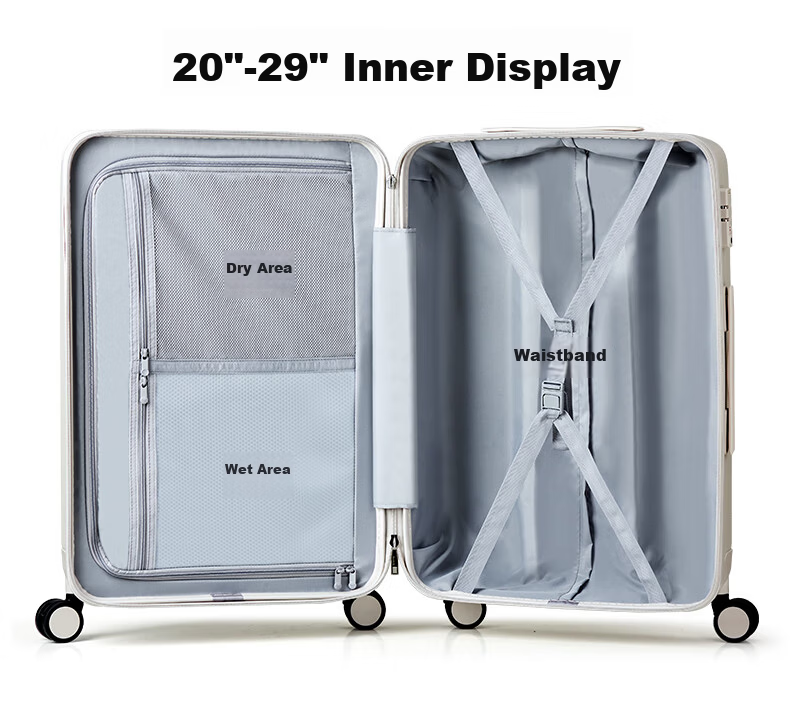 HANKE Expandable Trolley Suitcase, Large Capacity, Password Lock, for Women And Men, 81 Liters, 24 Inches, Eco-Friendly Gray, JINGDONG Co-Branded Editio 37