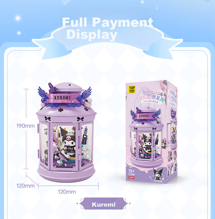 TOP TOY Sanrio Light and Shadow Dream Series Hello Kitty Night Light Building Blocks Girls New Year Gift 30