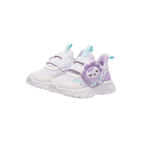 361° Children's Shoes, Toddler Walking Shoes for Spring, Boys And Girls 1-3 Years Old, Cartoon Baby Shoes, Purple, Size 26