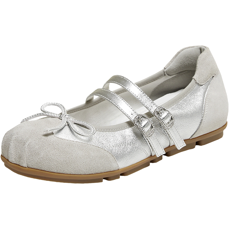 BASTO 26 Autumn Mall Lambskin Mary Jane Ballet Flats Women's Derby Flat Shoes SCR06CQ6