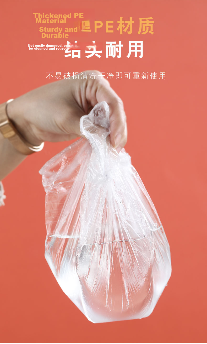 Fangcaodi Disposable Plastic Wrap Covers 100pcs Extra Large Dustproof Fresh-Keeping Bags 50cm Extended for Bowls and Plates Diameter 30cm 8