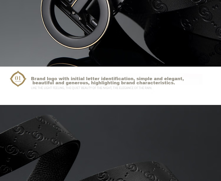 GOLF Men's Belt with Automatic Buckle, Double-Sided Cowhide Waistband, G-Buckle Letter Trouser Belt, Gift Box Packaging, Birthday Present for Boyfriend 28