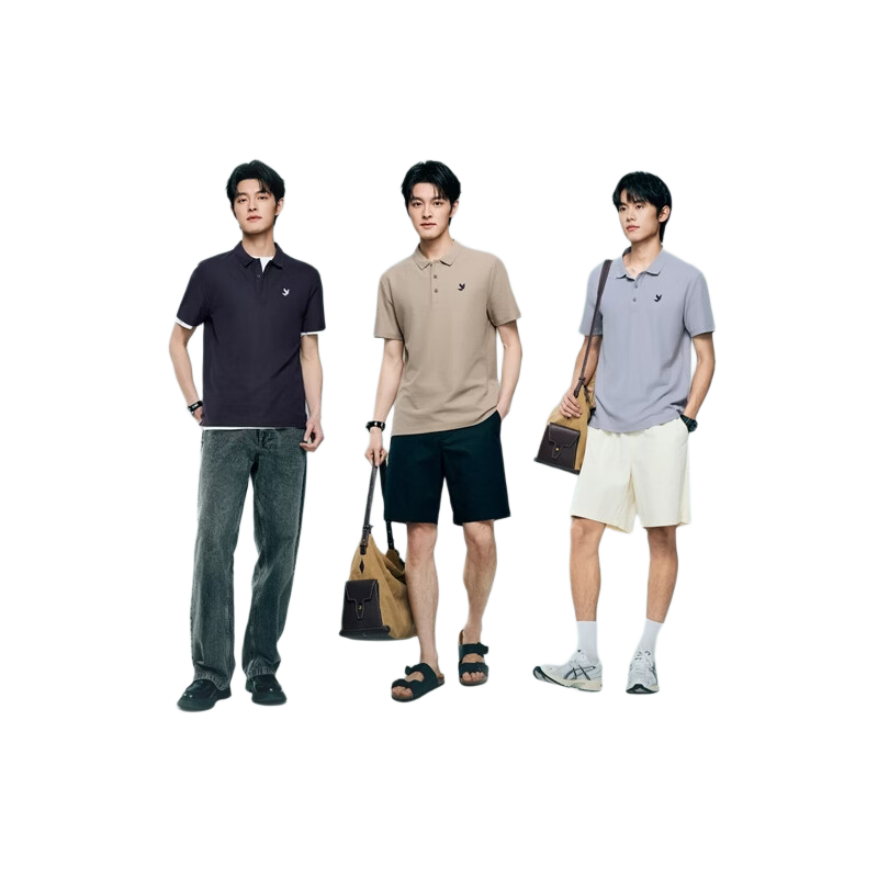 Giordano 2026 Summer New Black Technology Cooling Sun Protection Pigeon Embroidery Short Sleeve Polo Shirt Men 13016217