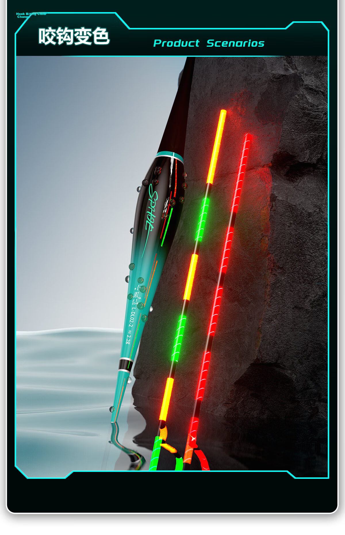 Xiaofengxian High-Luminous Night-Glowing Float L-DL, Bite-Sensitive Color-Changing Float, Day And Night Dual-Use, Highly Sensitive Fishing Float, Eye-Catching Wild Fishing Electronic Float 11