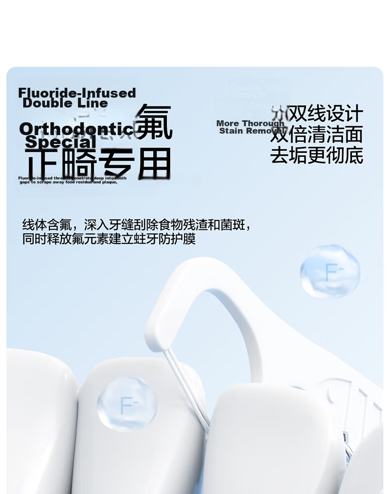 Breath Ocean Round Floss Picks 50pcs*8 Boxes Dental Floss Toothpicks Ultra-fine Portable Family Pack 6