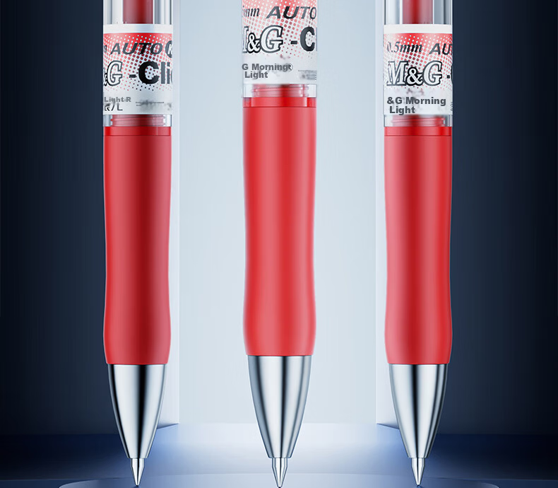 M&G K35 Retractable 0.5mm Red Gel Pen Student Signature Business Bullet Tip Office Supplies 3pcs/Box 2