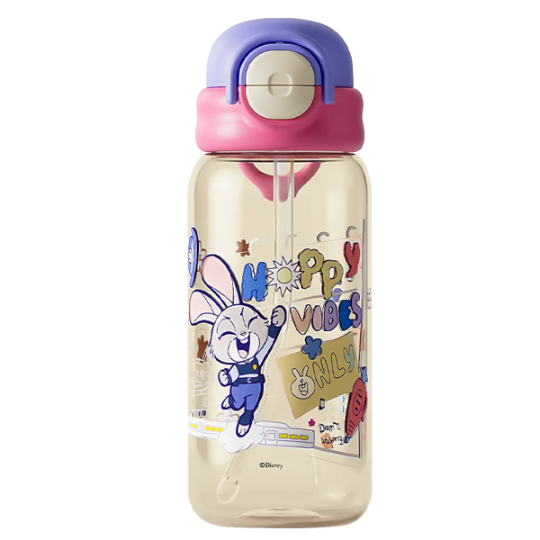 Disney Kids PPSU Dual Drinking Straw Cup Summer Student School Boys Girls Kindergarten Water Bottle Large Capacity Cup