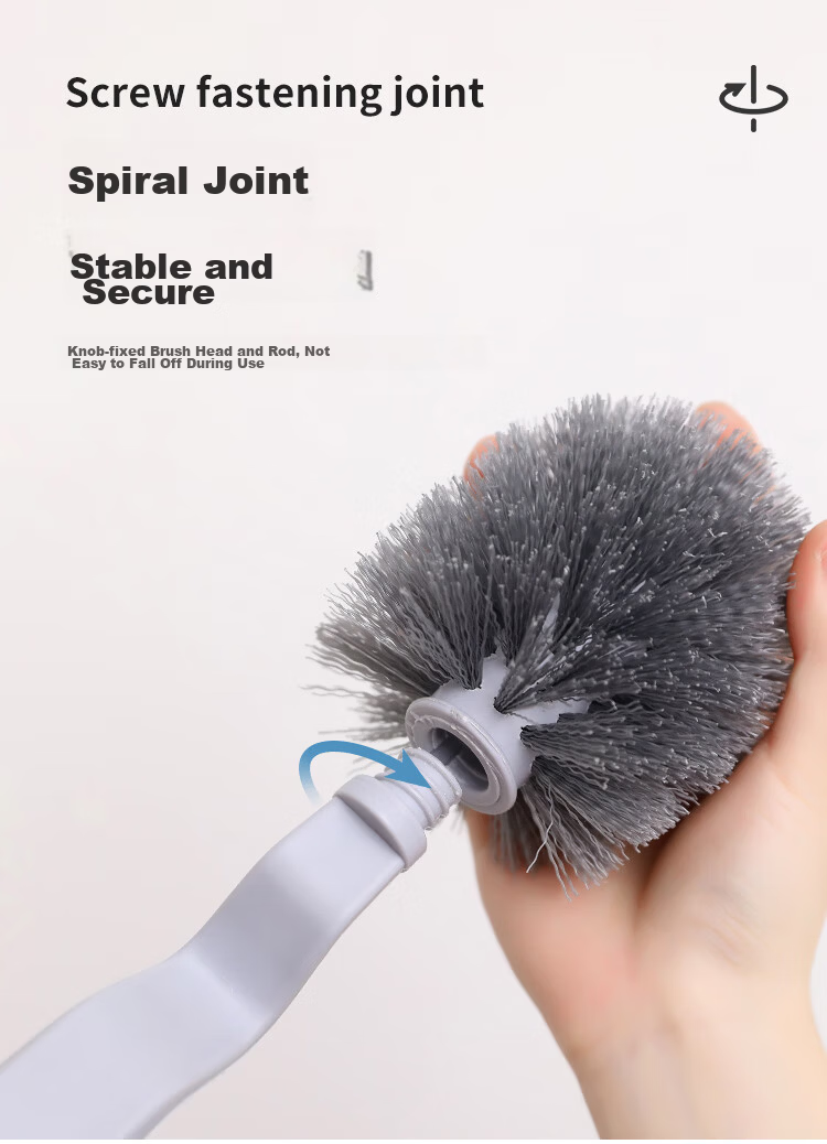 Grace Toilet Brush Wall-Mounted Extended Handle Bathroom Cleaning Brush 6