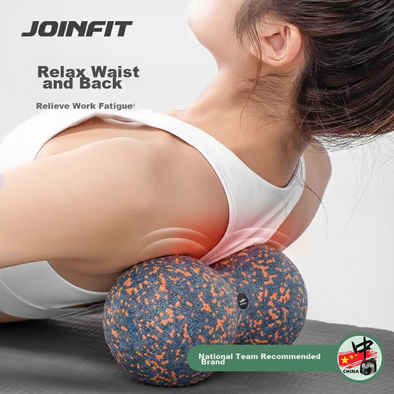 JOINFIT Peanut Fascia Ball Yoga Fitness Muscle Relaxation Fascia Ball Blue Orange J.F.325AA-J