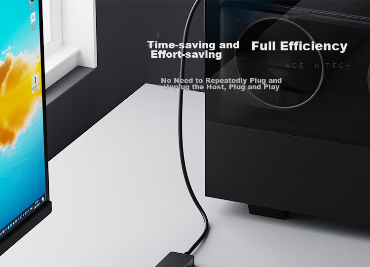 ACEELE USB 3.0 4-Port High-Speed Hub Type-C Power Delivery Splitter 1m Plug and Play Compatible with Apple/Huawei 6