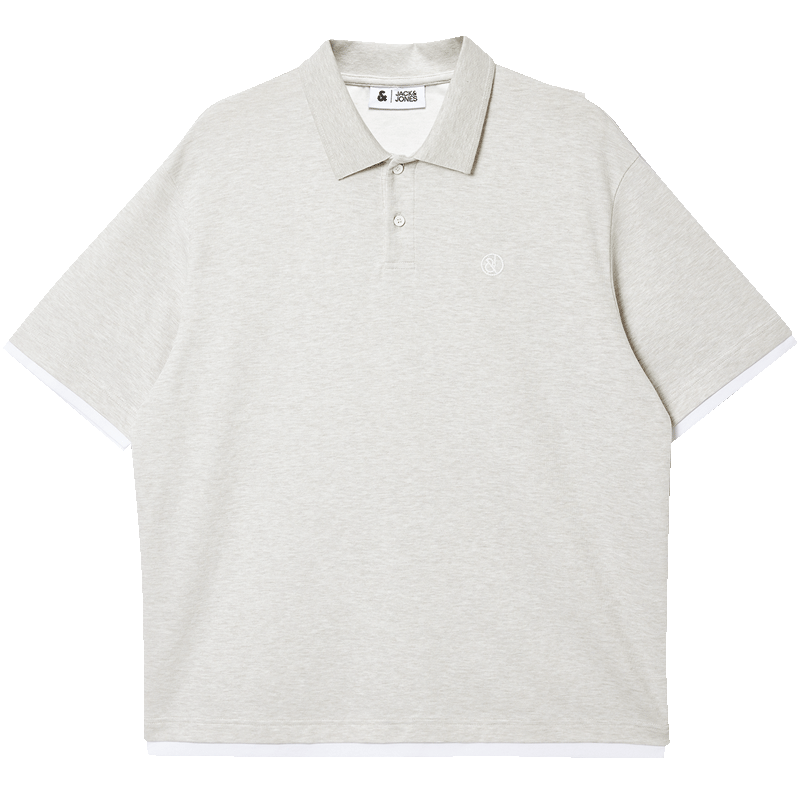 JACK&JONES Cool Waffle Polo Shirt Men's Spring Business Casual Loose Fit Short Sleeve 226106010