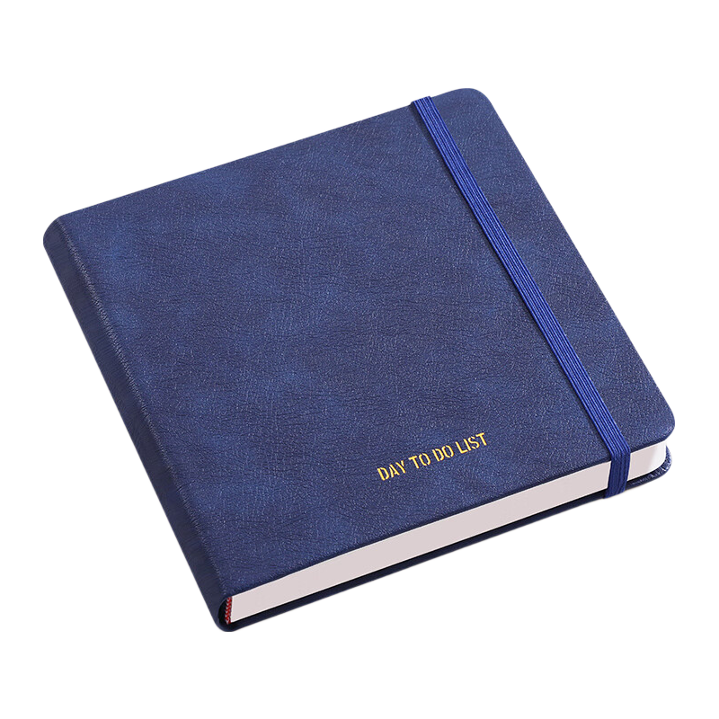 Zuolanzhe Daily Planner, Portable Pocket Notebook, Square Notepad, Time Management, Self-Discipline Check-In Schedule Book, Handheld Journal, Thickened Diary, Work And Study Notebook, Blue