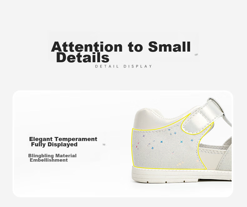 Dr. Jiang Toddler Walking Shoes Summer Girls 1-3 Years Soft Sole Princess Children's Sandals 2S14A2055AW Beige Size 24 9