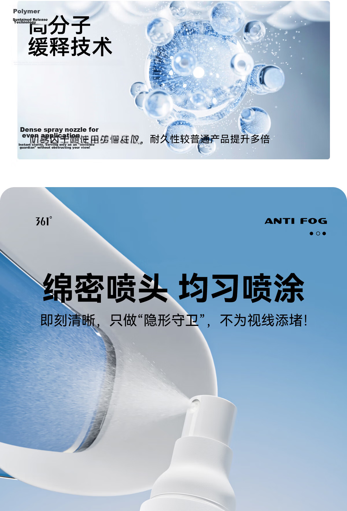 361° Anti-Fog Swimming Goggles Spray HD Professional Nano Technology Diving Mask Defogger Liquid 12