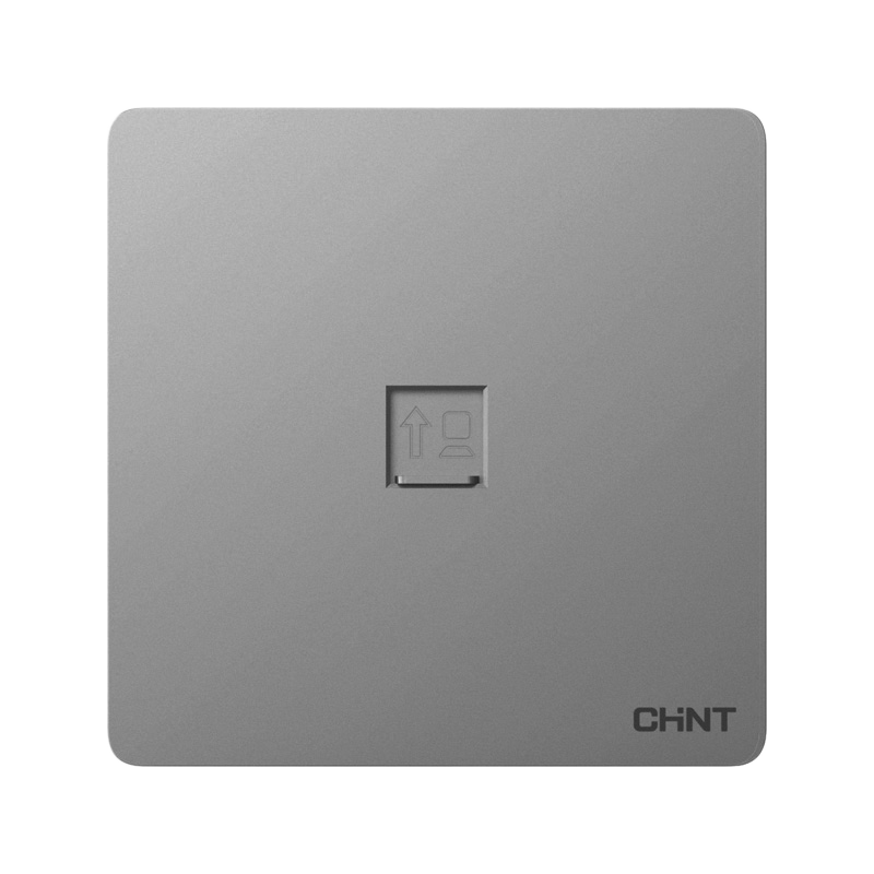 CHINT Switch Socket Wall Panel Home 86 Type Panel 8-Core Data Computer Socket NEW6C Phantom Silver Gray