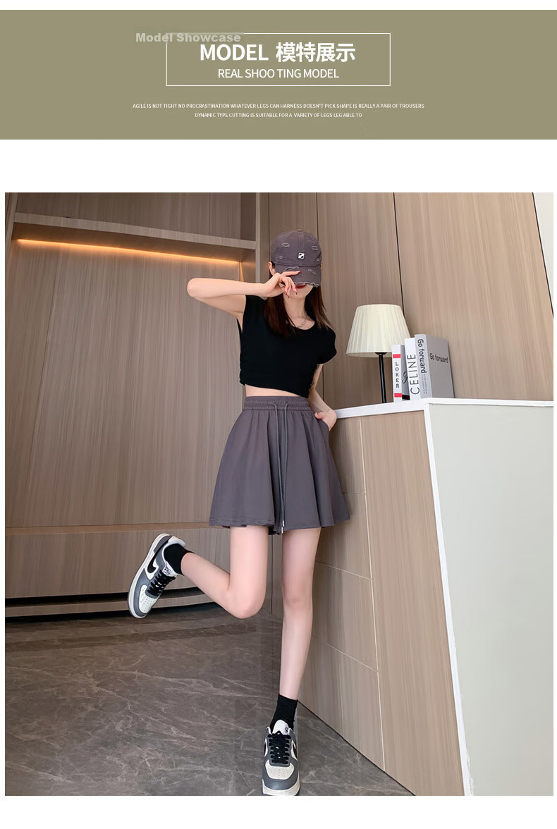 Langsha Women's Summer Ballet Style Loose Dance Sports Wide-Leg Home Pants JK Anti-Exposure Hot Shorts 9