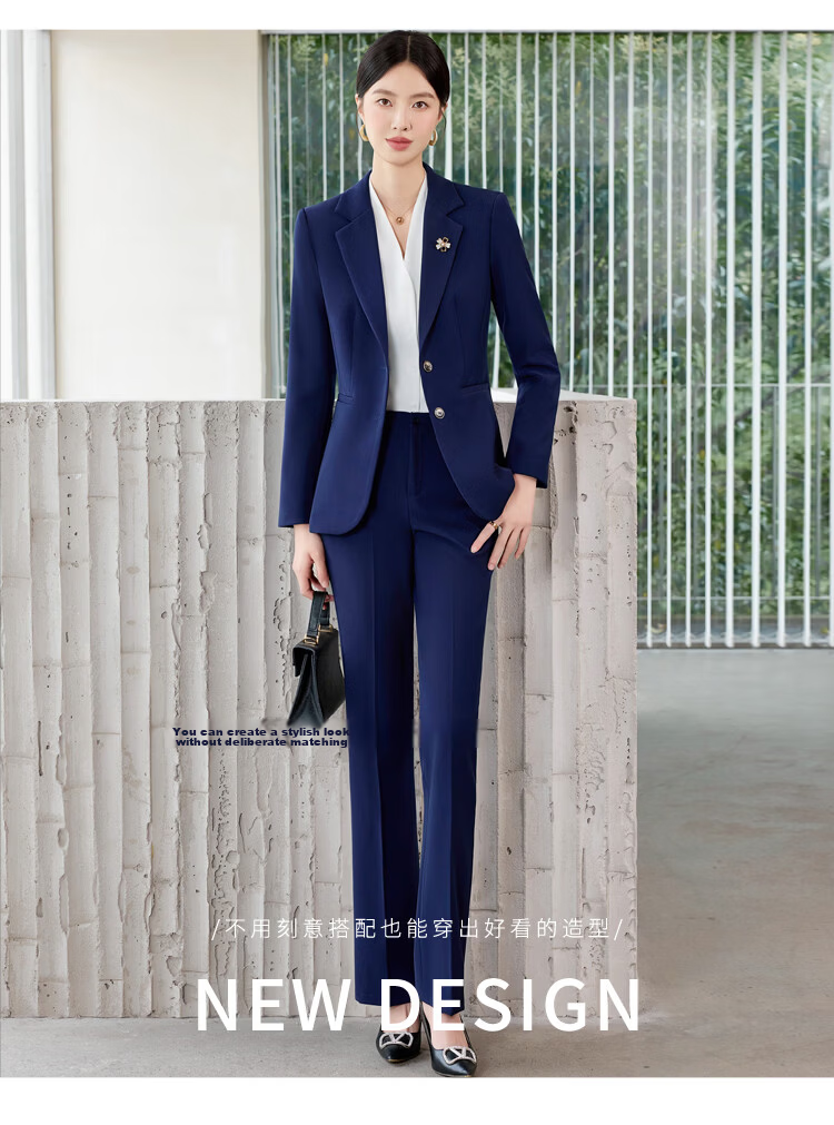Chaoxu Wrinkle-Free Two-Button Blazer Suit Women's Professional Commuter OL Interview Formal College Workwear Jacket 4