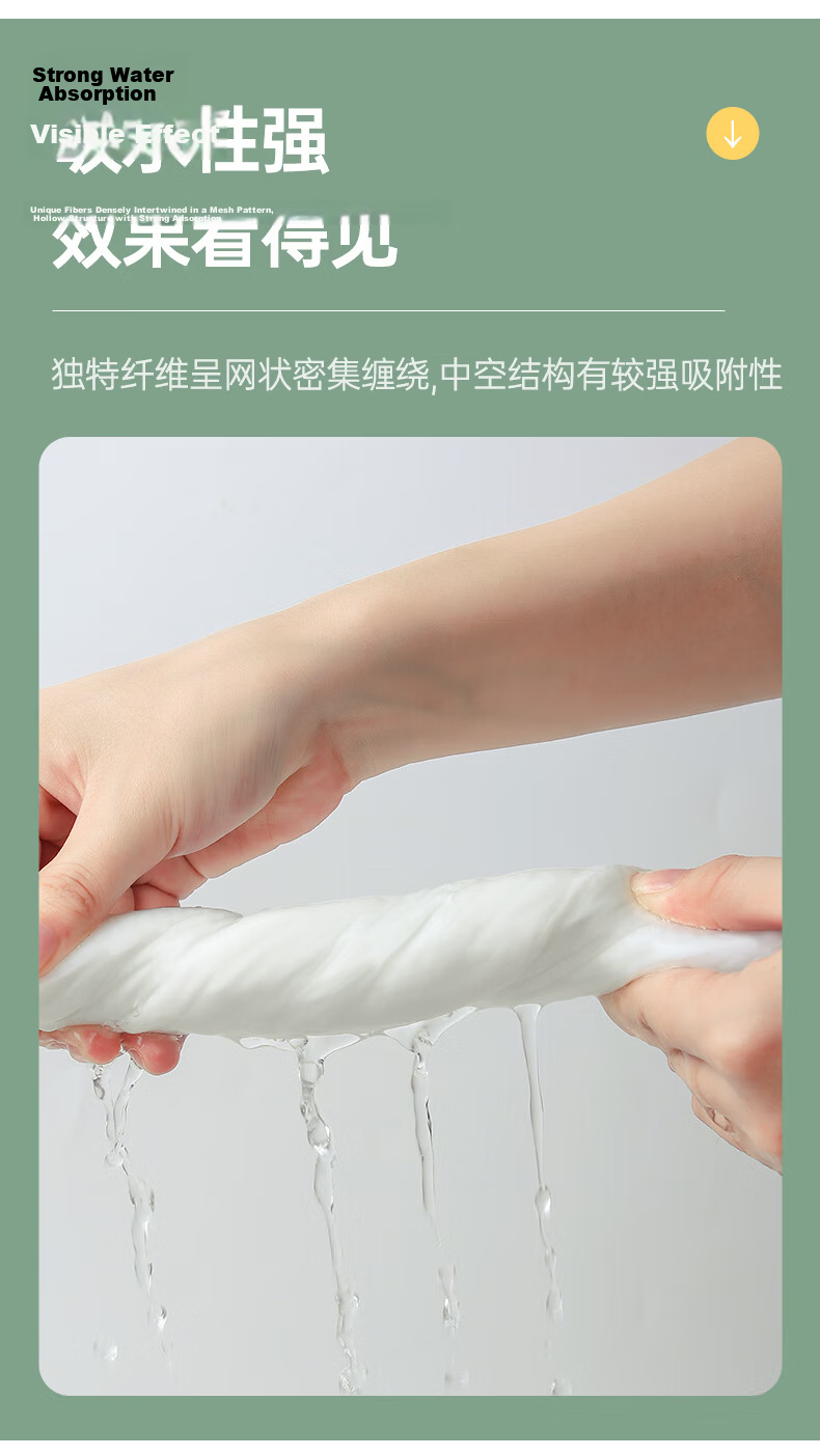 Grace Disposable Cleaning Cloths 28x28cm 20pcs Extra Large Thickened Lazy Dishwashing Kitchen Paper Absorbent Stain Removal 8