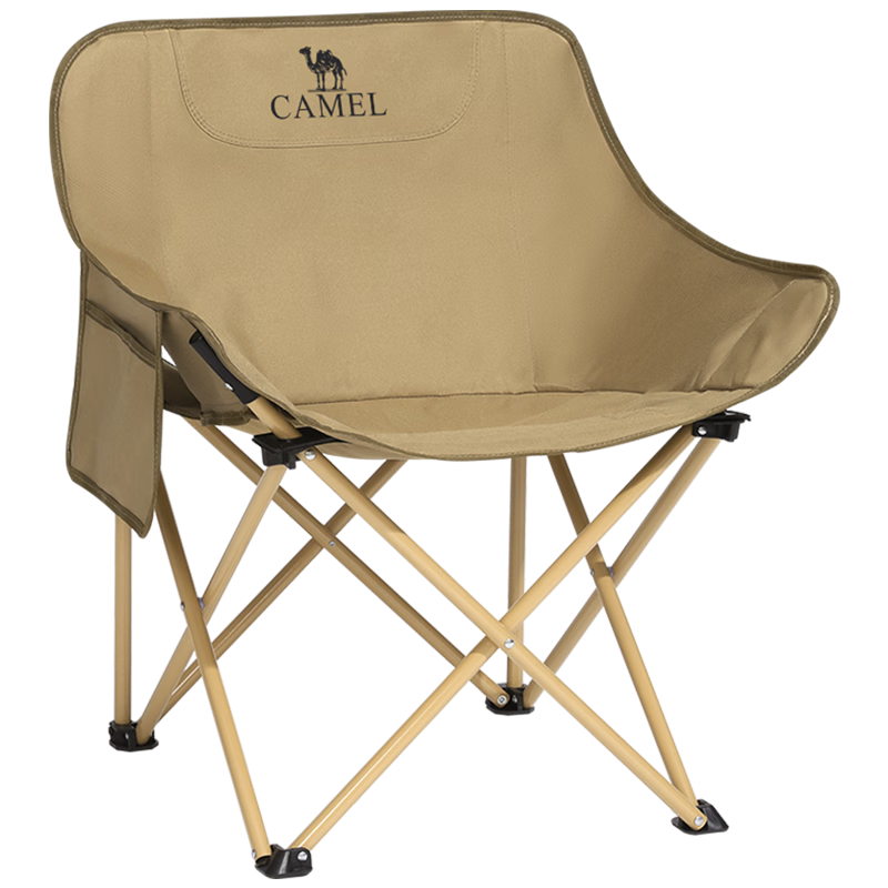 CAMEL Outdoor Refined Camping Folding Chair with Backrest, Fishing Stool, Lazy Lounger, Moon Chair 1J32265970E